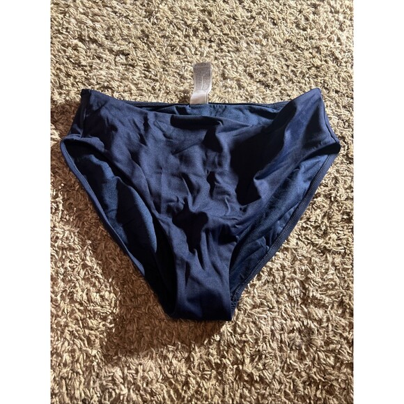 Seafolly Other - $92 Seafolly Women's Blue Retro Power Bikini Bottom Swimwear Size AUS 16 US 12